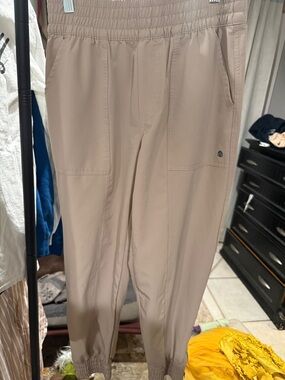 Apana Taupe Elastic-Waist Jogger Pants